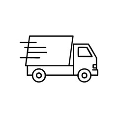 Rapid Delivery Truck Service. A swift shipping vehicle portraying efficient logistics and modern commerce. It symbolizes prompt dispatch for online retail and business operations.