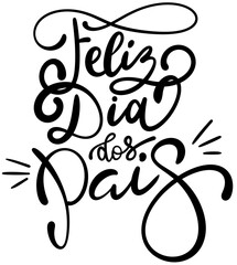 Father’s Day Hand drawn calligraphy vector