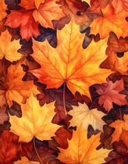Autumn Leaves Background Image.
