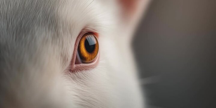 Close Up Shot of White Rabbit Eye