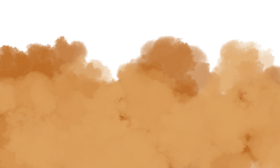 Brown watercolor cloud effect provides an abstract artistic background with soft edges and transparent qualities