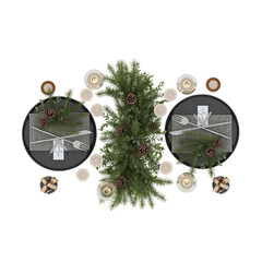 3d render Christmas decor gift boxes