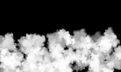 Detailed image featuring opaque white smoke set against a solid black background. The smoke rises and billows, creating an ethereal or atmospheric visual effect. It is transparent.
