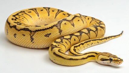 Lemon Blast Ball Python on studio background