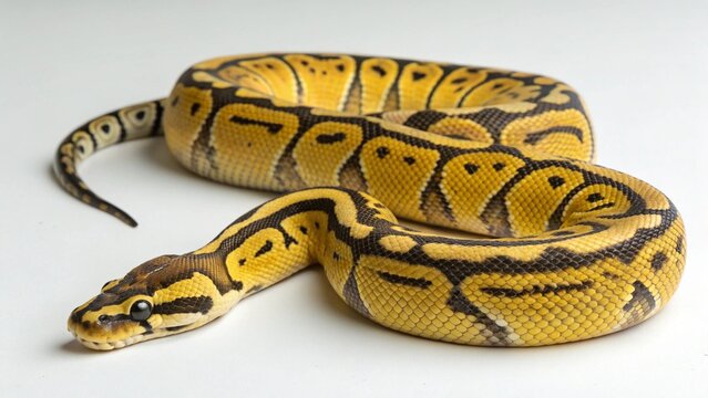 Lemon Blast Ball Python on studio background