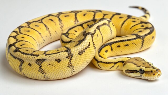 Lemon Blast Ball Python on studio background