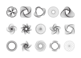 Spirograph, Spirograph vector bundle, Spirograph clipart, Spirograph silhouette.	
