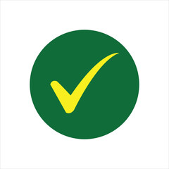 Simple and bold check mark icon for approval and completion tasks