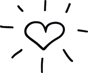 Doodle Hand drawn hearts