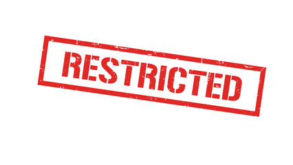 Restricted Access Stamp Vector – Grunge Distressed Rubber Effect