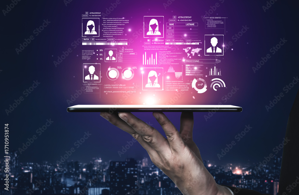 Poster id security ensures personal data protection with secure login systems, digital identity safeguards,