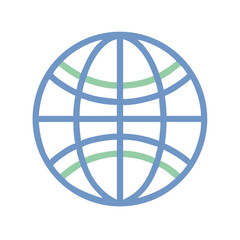 Globe earth world map icon vector illustration for global business network internet concept design
