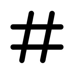 Obraz premium Download high resolution black hashtag symbol vector graphic for social media marketing design needs