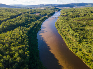 Exploring the lush river landscape of Vladivostok, Russia