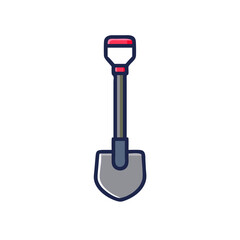 Illustration of a shovel tool for gardening landscaping digging and construction work equipment