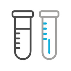 Illustration of test tubes for medical research and laboratory analysis in science field