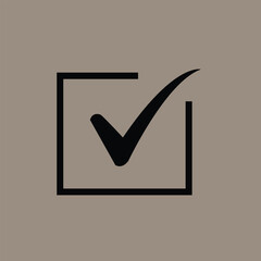 Simple and bold check mark icon for approval and completion tasks