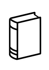 Simple book vector icon for education, reading, or library design.