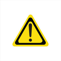 Red warning triangle alert symbol with exclamation mark for danger or caution