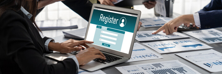 Online registration form for brisk form filling on the internet website