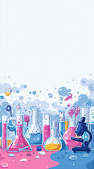 Colorful Chemistry Lab Illustration