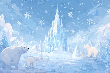 Polar Bears in a Winter Wonderland