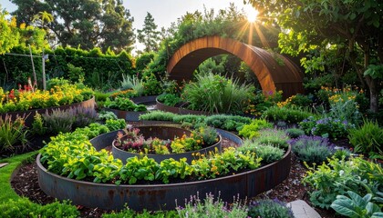 Space while creating microclimate zones diverse herbs, culinary herb spiral garden design maximizing growing