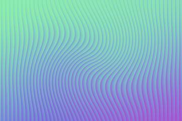 Abstract design with wavy lines in shades of green blue and violet creating a smooth and flowing effect