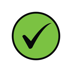 Simple and versatile check mark graphic for approval and completion tasks