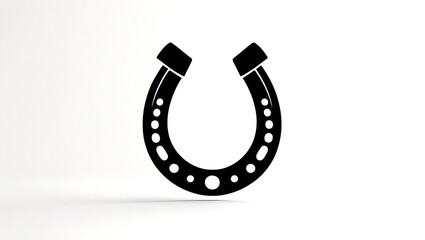 horseshoe icon, black silhouette vector 1