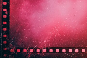 Blank grained and scratched film strip texture background. old film effect