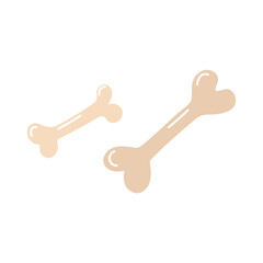 Cute Bone Illustration in Flat Style
