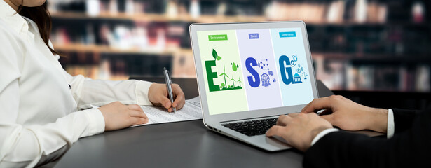 ESG environmental social governance policy for brisk business to set a standard to achieve high ESG score