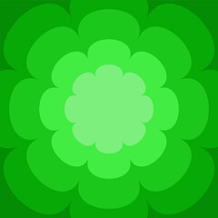 Abstract Blooming Flower in Green Tones Background. Vector illustration template design