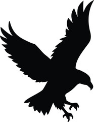 Obraz premium Silhouette of an Eagle in Flight Symbolizing Freedom and Power