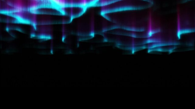 Seamless video loop - beautiful aurora light phenomenon in a clear black background perfect for visual effects, cinematic intros & music videos