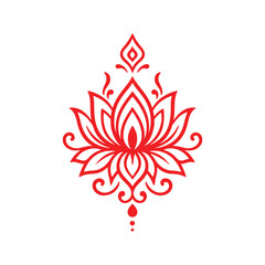 Elegant Decorative Lotus Emblem Vector illustration