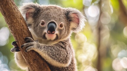 Fototapeta premium Adorable Koala on a Branch