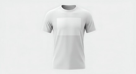 Clean white t-shirt mockup with customizable blank area for your design elements