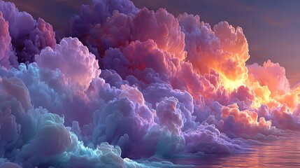 Soft pastel cloud formations abstract dreamy colorful flow high resolution wallpaper