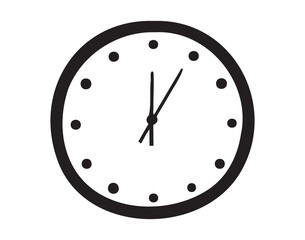 Wall clock icon doodle hand drawn. Outline drawing wall clock line clipart symbol