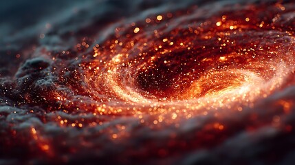 Stunning cosmic storm of blazing red light high resolution wallpaper