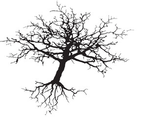 Decorative branching taproot silhouette artwork for unique design