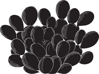 Decorative cactus pad silhouette artwork with desert inspiration