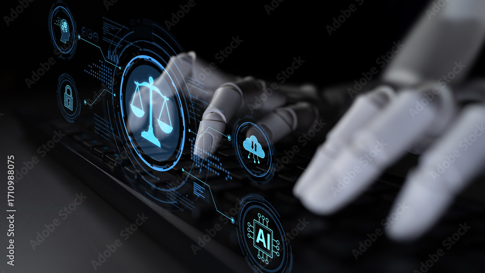 Poster ai ethics ensures fairness, transparency, and responsibility in intelligent systems, guiding safe an