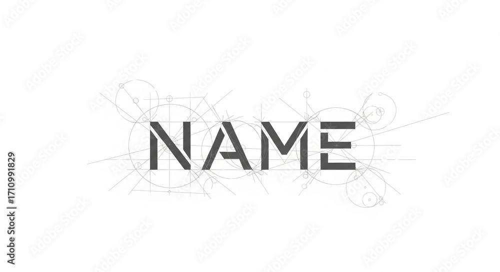 Poster geometric word 