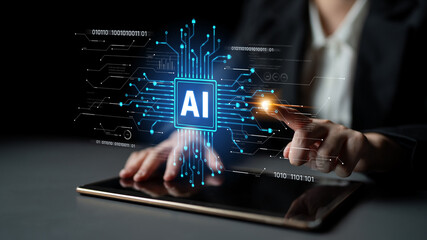 AI Assistant Brain Processor with LLM Technology, Big Data, Machine Learning, Generative AI for Business Support, Future Agentic AI Technology and Artificial Intelligence Prompt Engineering. Spline