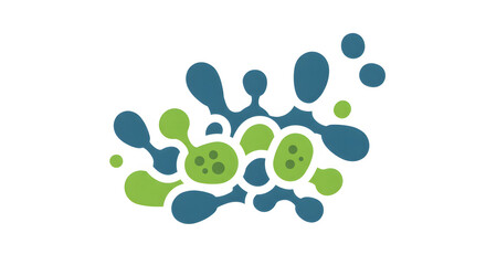 Abstract Biological Molecular Graphic: Captivating abstract molecular graphic of cell structure with vibrant colors, perfect for illustrating scientific concepts and biotech imagery.
