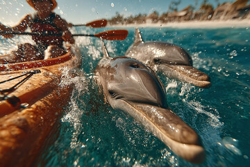 Ocean adventure enriched by surprise visit from friendly dolphins