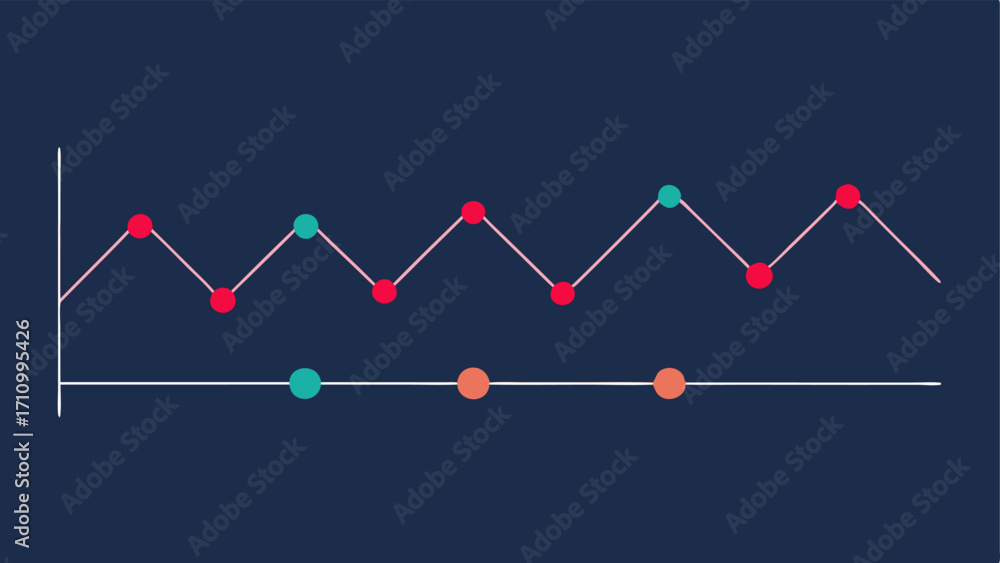Poster fitness progress graph a line chart showing the trend of daily physical activities over the past mon